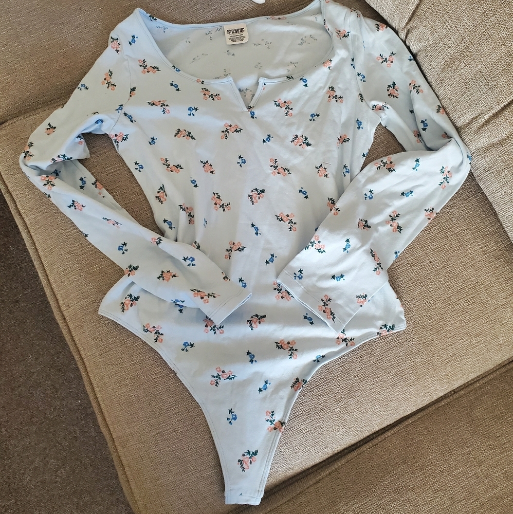 New Victoria Secret Pink floral bodysuit top